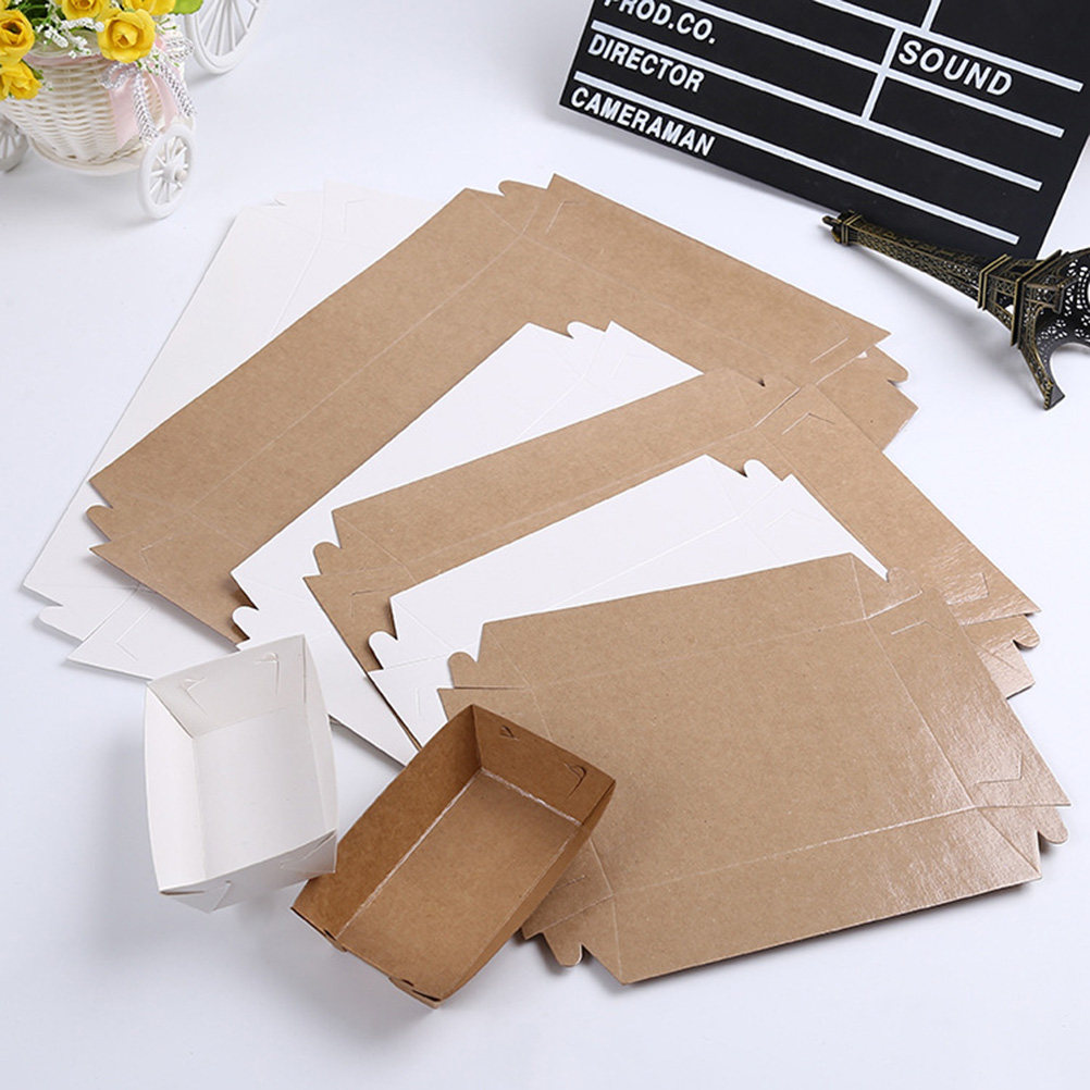 Food Snacks Box - 30Pcs Boat Shaped Disposable Packing Box