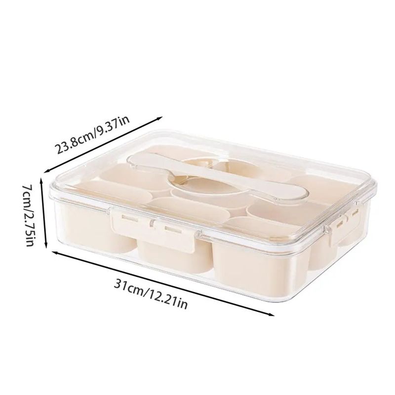 9 Compartments Divided Serving - Food Snacks Box review and price