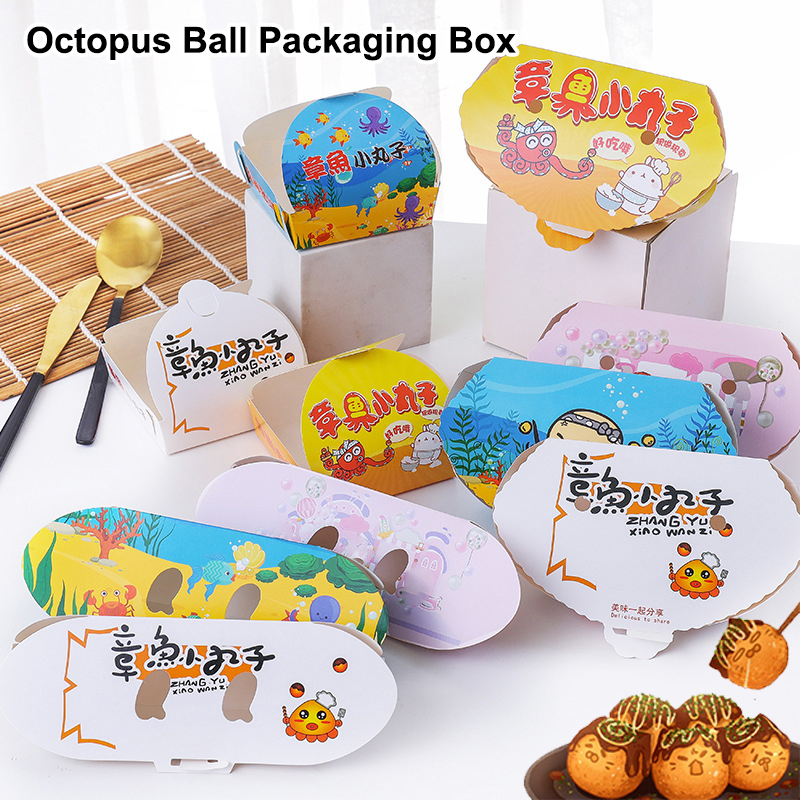 100Pcs Disposable Cartoon Octo - Food Snacks Box review and price