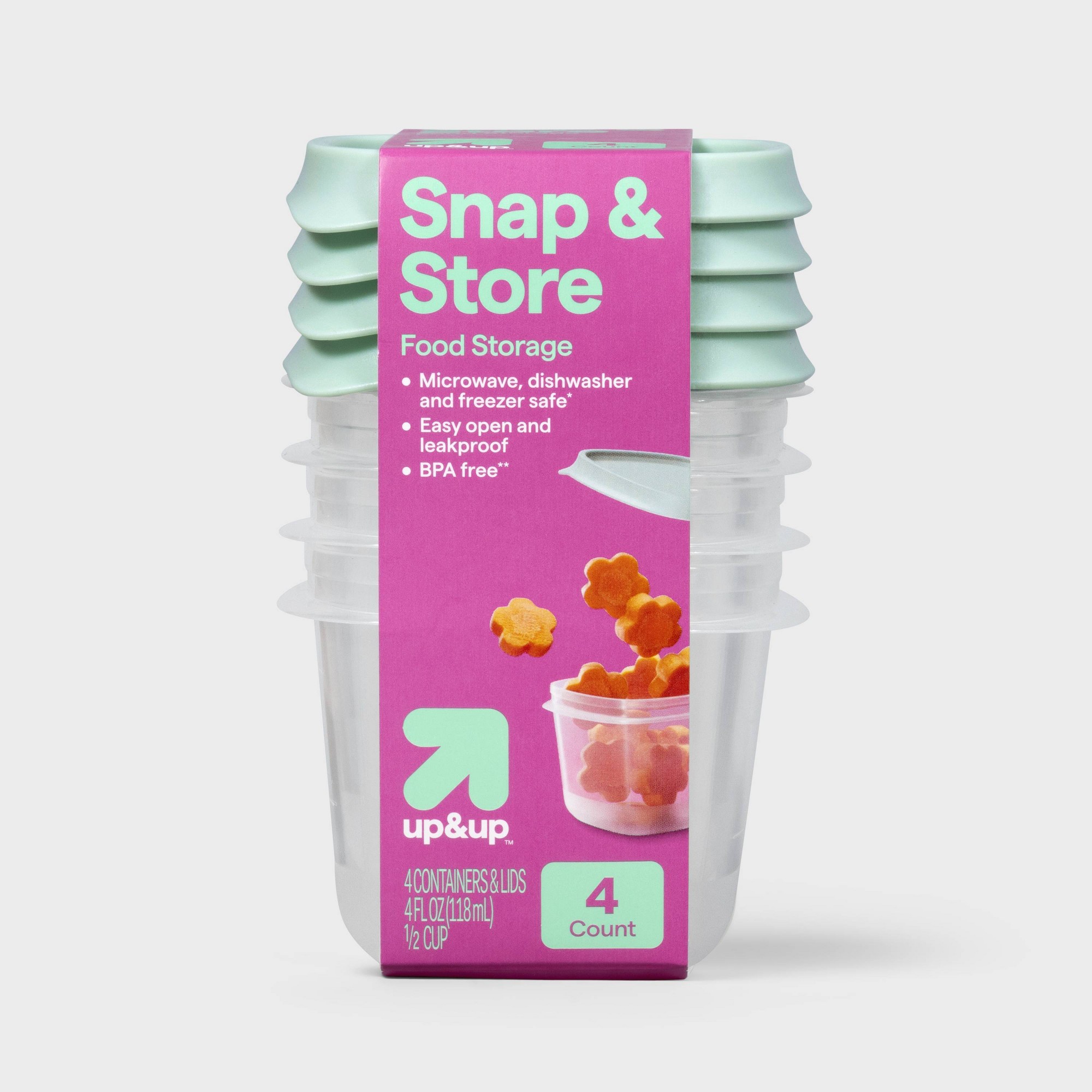 4ct Mini Square Half Cup Food  - Food Prep Snacks review and price