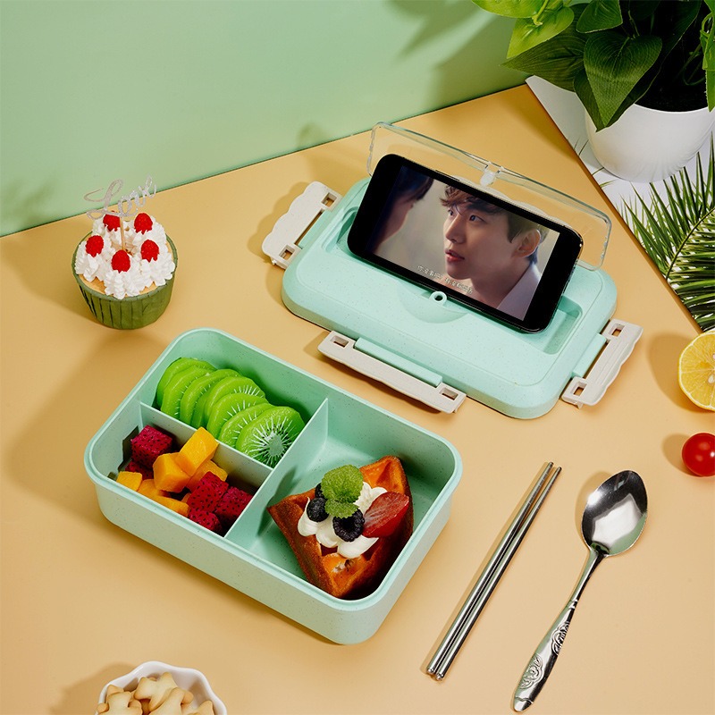 3 Grid Heated Bento Lunch Box  - Food Snacks For Kids review and price